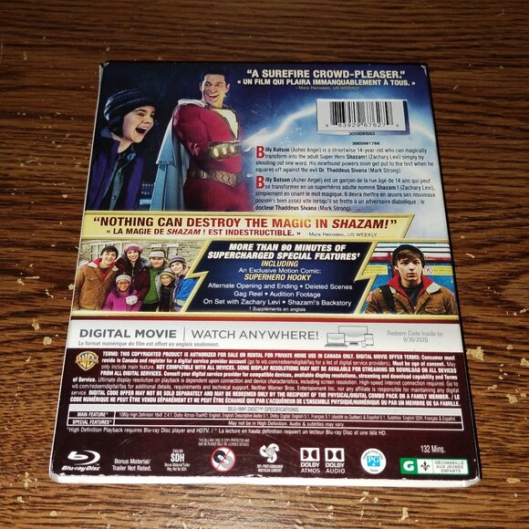 Shazam ! (Blu-ray, 2-Disc Set, Canadian, 2019) - Picture 2 of 5